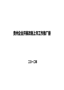 企业改制上市宣传手册