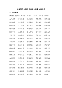 (部编版四年级语文上册)背诵与积累知识梳理