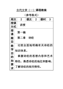 先秦文学讲义第一章-诗经