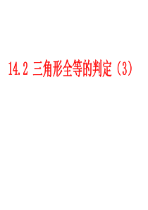 14.2全等三角形的判定(3)