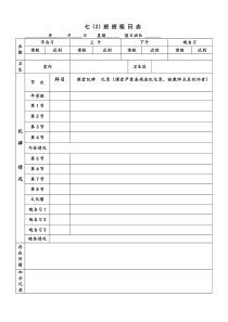 七年级(2)班班级日志