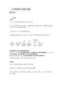 压强知识点总结