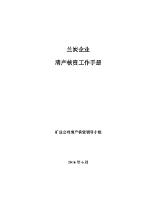 兰炭企业清产核资工作手册