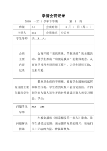 学情会商记录