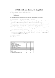 机器学习考试卷-midterm2005sp-solution