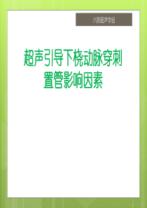 超声引导下桡动脉穿刺置管