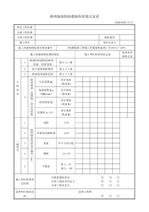 换填地基检验批验收质量记录表