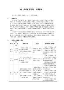 高二英语教学计划