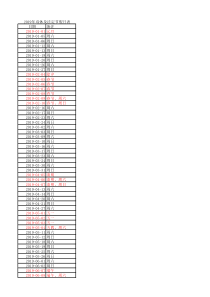 2019年双休及法定假日表-(分析统计用)