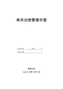 单井功效管理手册