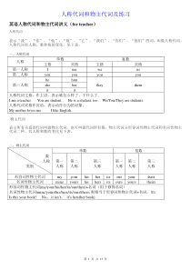 小学形容性物主代词和名词性物主代词