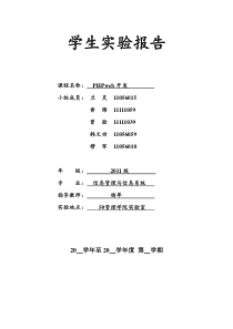 php实验报告