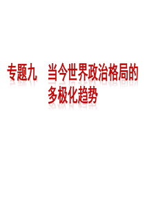 人民版一轮复习专题9复习课件：当今世界政治格局的多极化趋势[课件1]