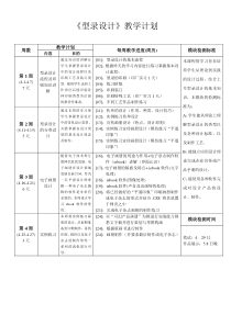 型录设计教学计划