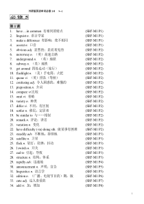 外研版高中必修五英语全部单词