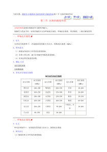 常见岩石的强度性质