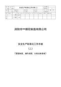 安全管理手册-第二部分