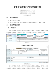 安徽省发改委门户网站管理手册