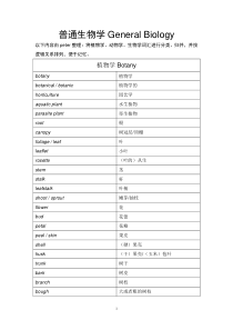 托福生物学词汇