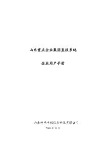 山东重点企业集团直报系统用户手册