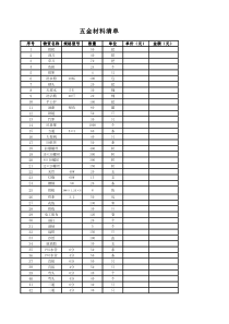 五金材料清单-(1)