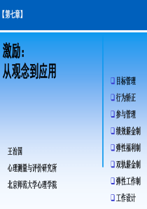 第七讲激励理论在管理实践中的具体应用