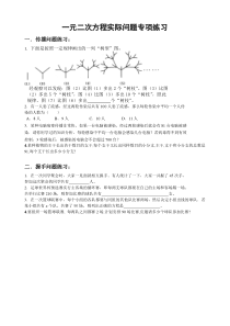 一元二次方程实际问题专项练习