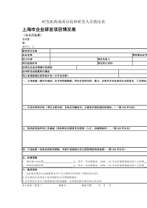 研发机构或项目组和研发人员情况表