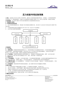 压力实验专项应急预案