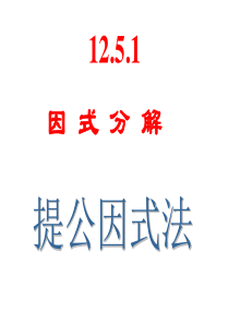 12.5.1因式分解