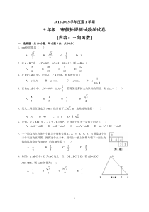 锐角三角函数测试