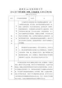 2017年八年级(第二学期)体育备课组计划