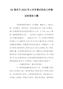 XX局关于2020年上半年意识形态工作情况的报告三篇