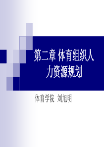 体育组织人力资源规划课件