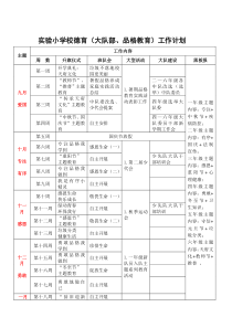 小学季德育工作行事历