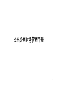 杰出公司财务管理手册XXXX