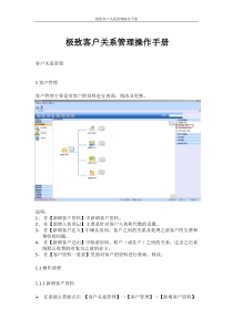 极致客户关系管理操作手册