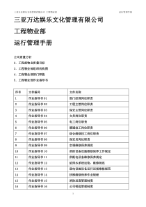 某公司工程部运行管理手册