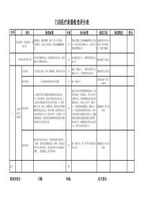 门诊质量检查登记表