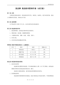 某品牌商品陈列管理手册