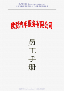 某某汽车服务有限公司--员工手册(DOC 41页)