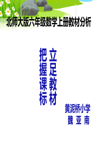 北师大版六年级数学上册教材分析课件