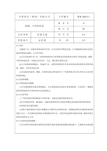 某某股份有限公司质量手册测量分析和改进