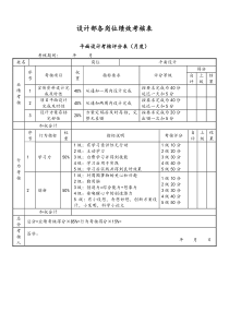 [通用]设计部各岗位绩效考核表