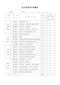 [通用]员工[通用]项目考核表