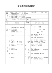 体育课身体素质练习教案