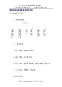 某精品服饰商城财务部管理手册（DOC 12）