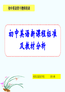 初中英语新课程标准及教材分析课件