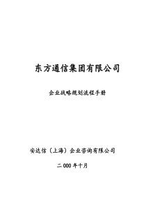 某通讯公司战略制定手册（超猛资料）