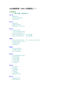 企业战略管理（MBA全景教程）